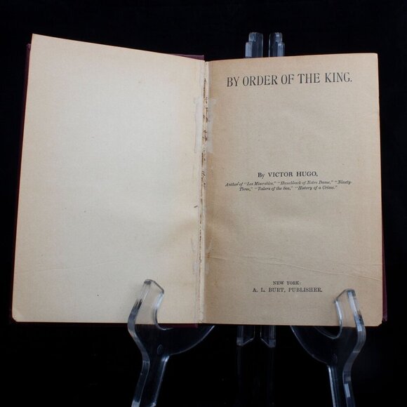 Antique "By Order Of The King" By Victor Hugo Hardcover Book - Picture 2 of 6